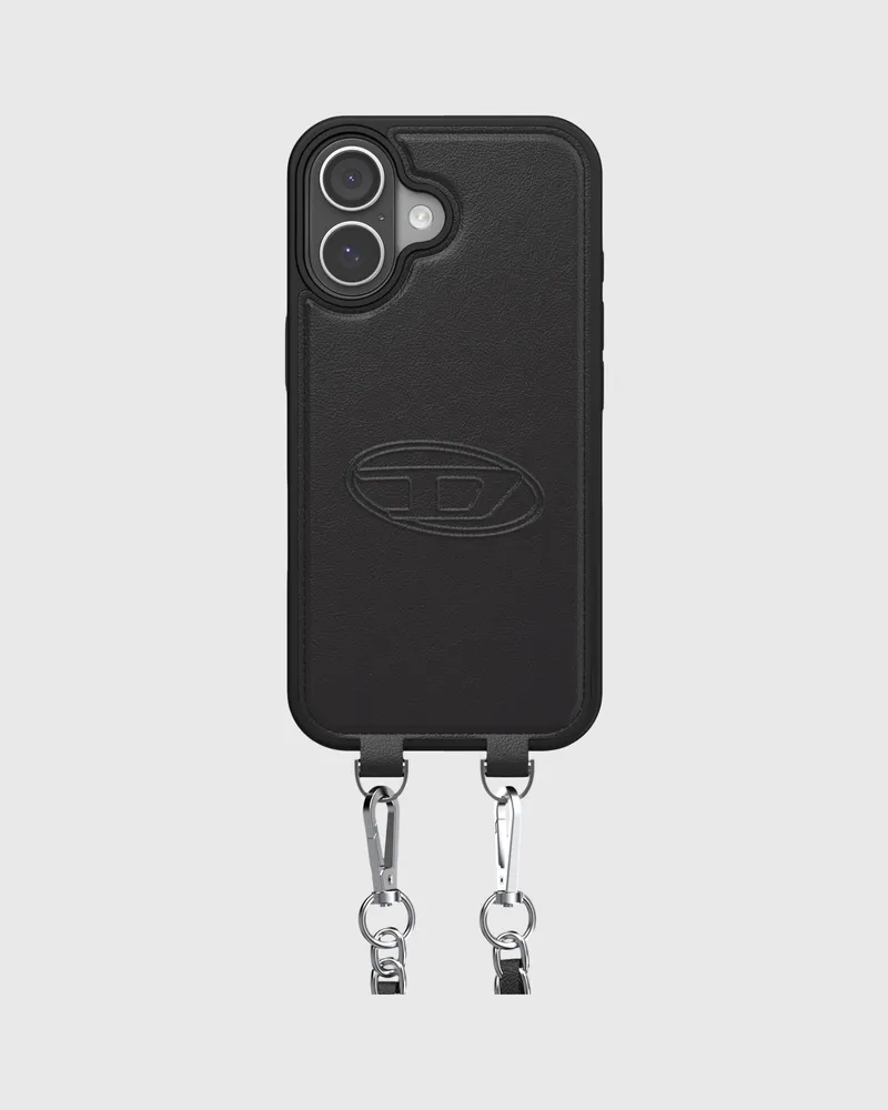 Diesel Oval D Hülle mit Handschlaufe und MagSafe für iPhone 17 - Schutzhüllen - Unisex - Schwarz Schwarz