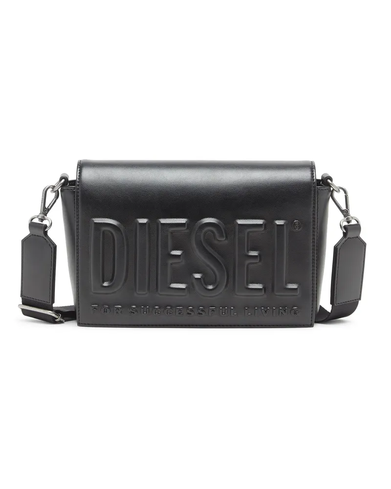 Diesel Dsl 3D - Camera bag mit geprägtem Logo - Schultertaschen - Unisex - Schwarz Schwarz