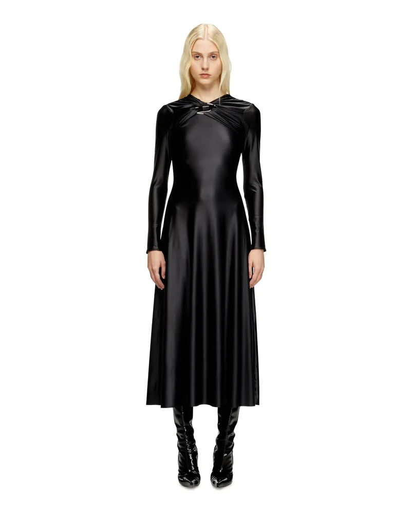Diesel Drapiertes Nylon-Kleid - Kleider - Damen - Schwarz Schwarz