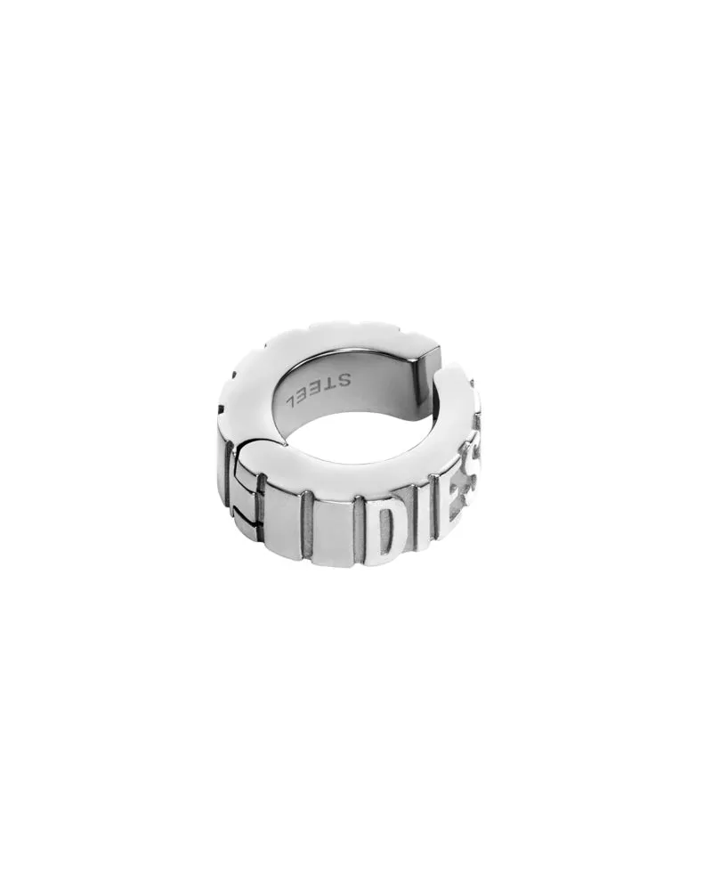 Diesel Cuff-Ohrring aus Edelstahl - Ear Cuffs - Unisex - Silber Silber