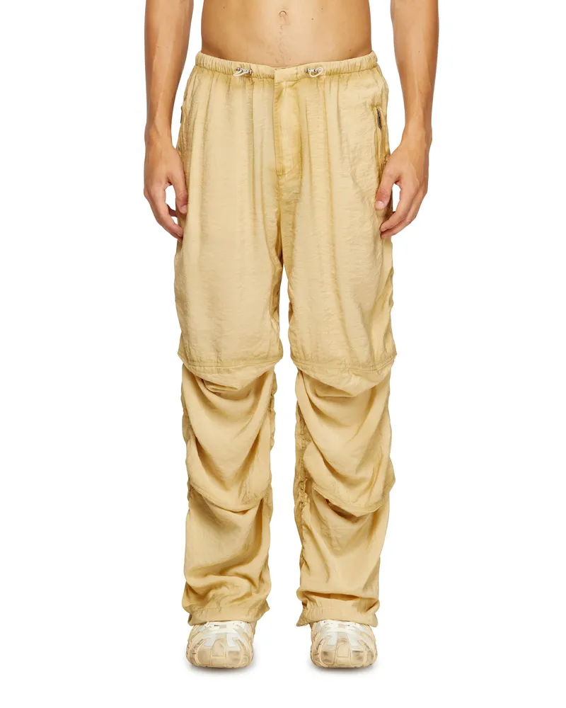 Diesel Utility-Hose aus leichtem, knitterigem Stoff - Hosen - Herren - Beige Beige