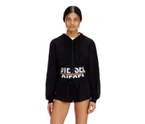 Cropped Hoodie mit Logo-Band - Oberteile - Damen - Schwarz