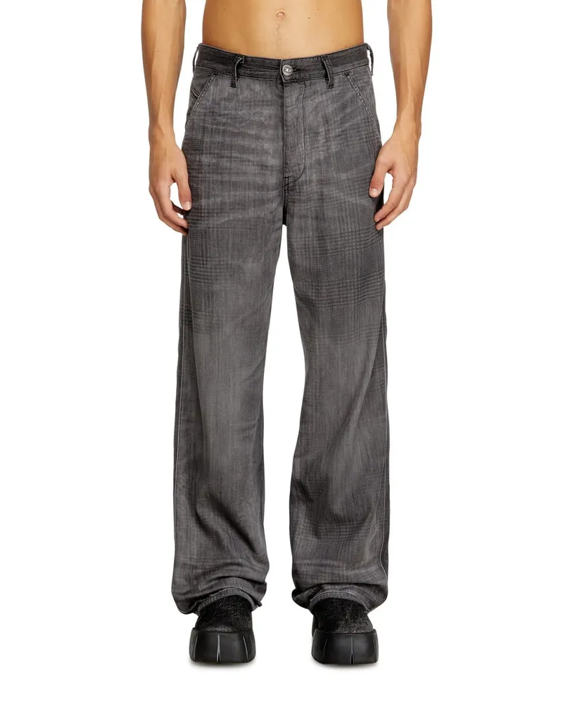 Diesel Regular Jeans Regular Waist D-Phant-chino, Grau, Knopfverschluss Grau