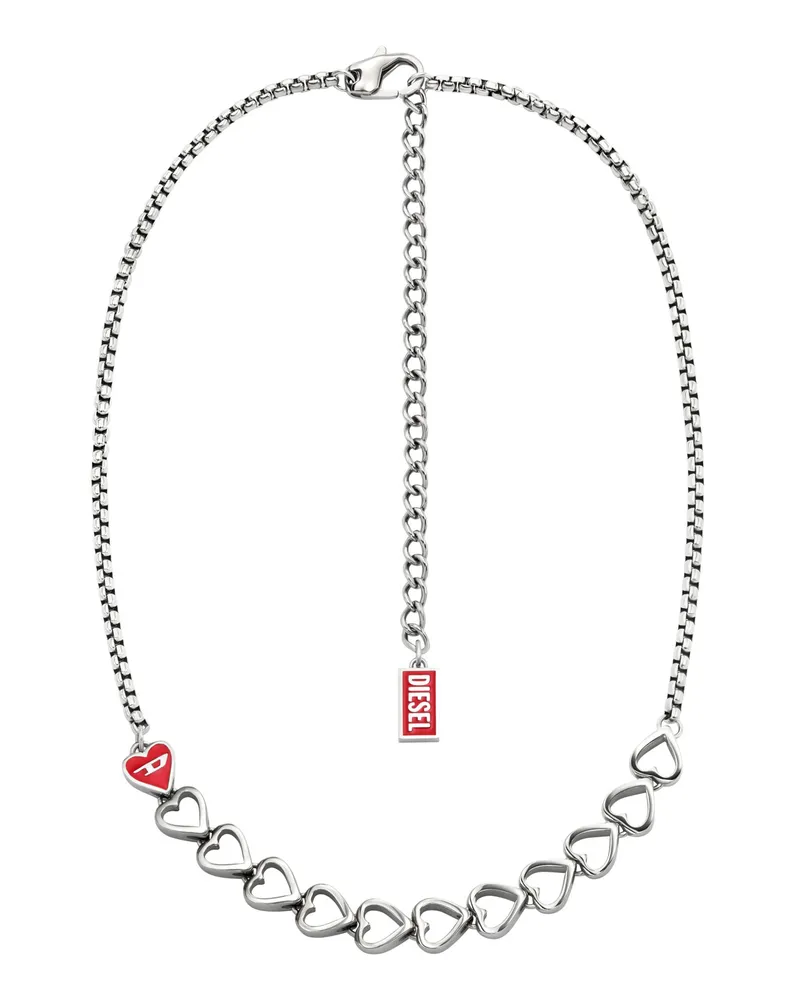 Diesel Halskette aus Edelstahlgliederkette - Halsketten - Unisex - Silber Silber