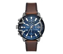Griffed Chronograph mit braunem Lederarmband - Uhren - Herren - Braun