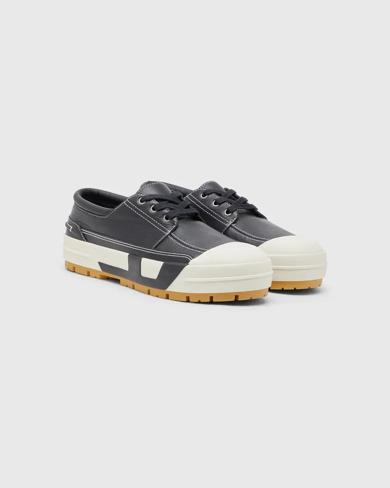 Diesel S-D-Verse - Hybrid-Mokassin aus Leder - Sneakers - Herren - Schwarz Schwarz
