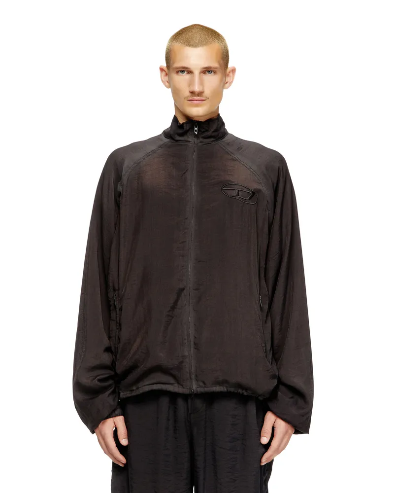 Diesel Trackjacke im Souvenir-Stil mit Stickerei - Jacken - Herren - Grau Grau
