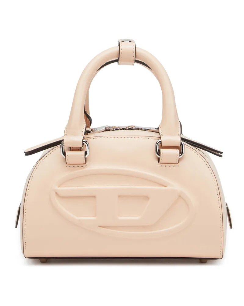 Diesel 1DR Dome-Mini-Bowling-Tasche aus Leder - Schultertaschen - Damen - Rosa Rosa