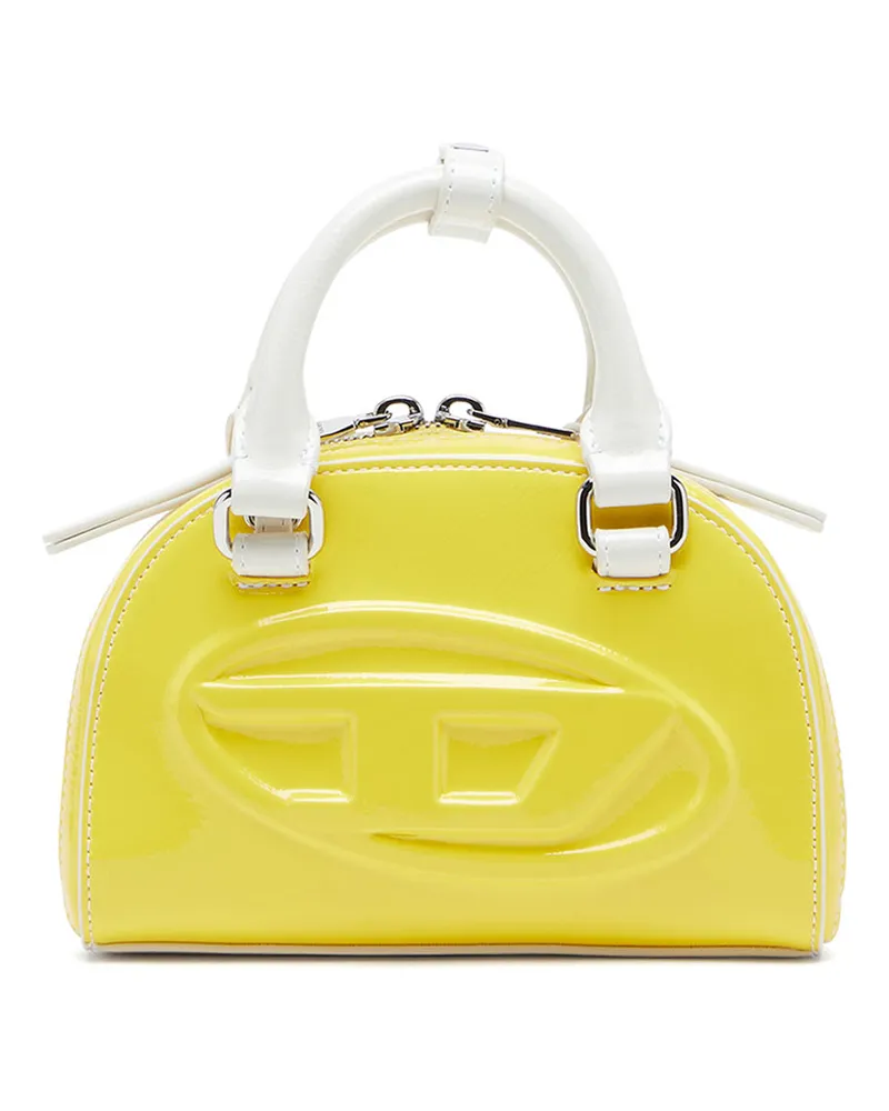 Diesel 1DR Dome-Schlanke Bowlingtasche mit Naplak-Effekt - Schultertaschen - Damen - Gelb Gelb