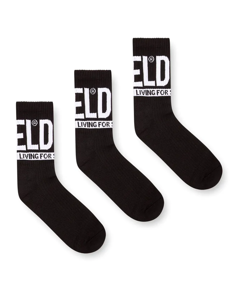 Diesel Socken mit Diesel-Logo im Dreierpack - Socken - Herren - Schwarz Schwarz