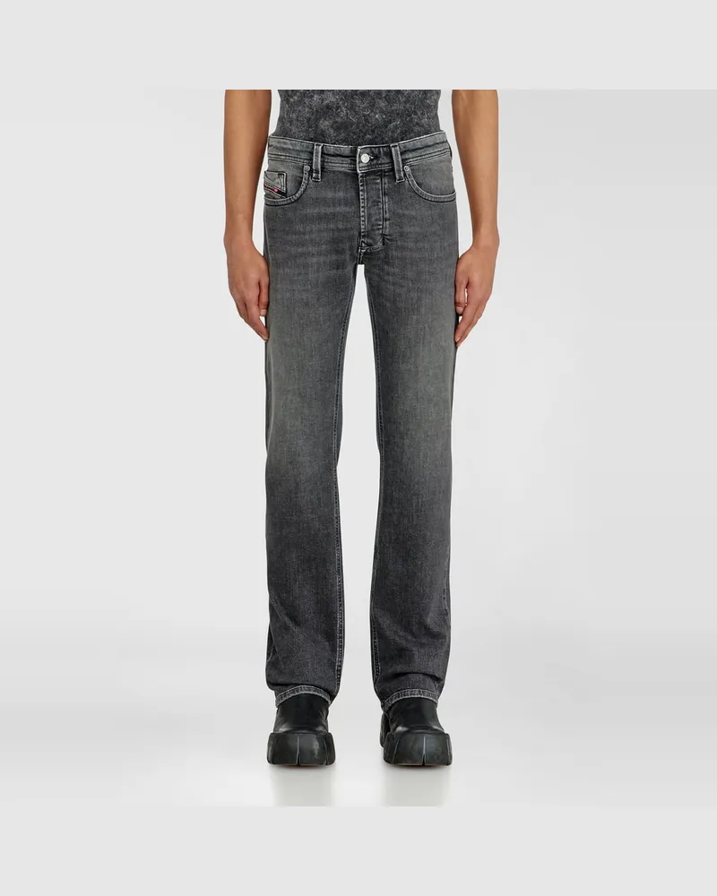 Diesel Regular Jeans Low Waist 1985 Larkee, Schwarz/Dunkelgrau, Knopfverschluss Schwarz