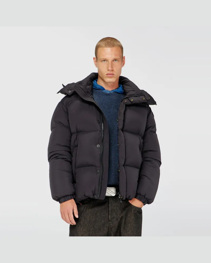 Diesel Gesteppte Daunenjacke aus ViralOff Taslan - Winterjacken - Herren - Grau Grau