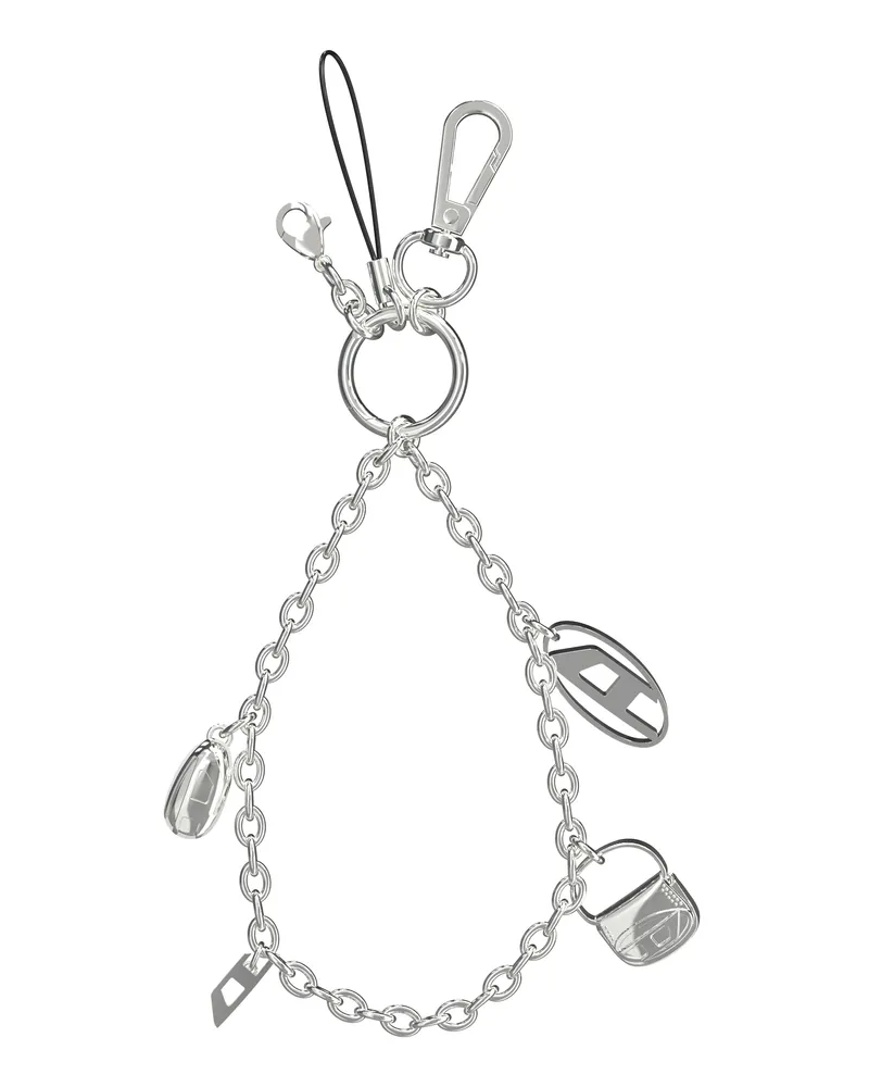 Diesel Telefonanhänger & Anhängerhalter & Staubschutzkappe - Universal straps - Unisex - Silber Silber