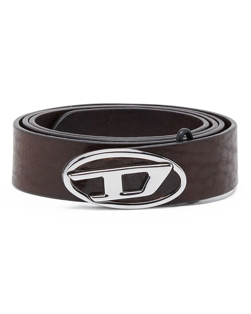 Diesel 2.9cm Gürtel aus Leder zum mit Oval D-Logo - Gürtel - Herren - Braun Braun