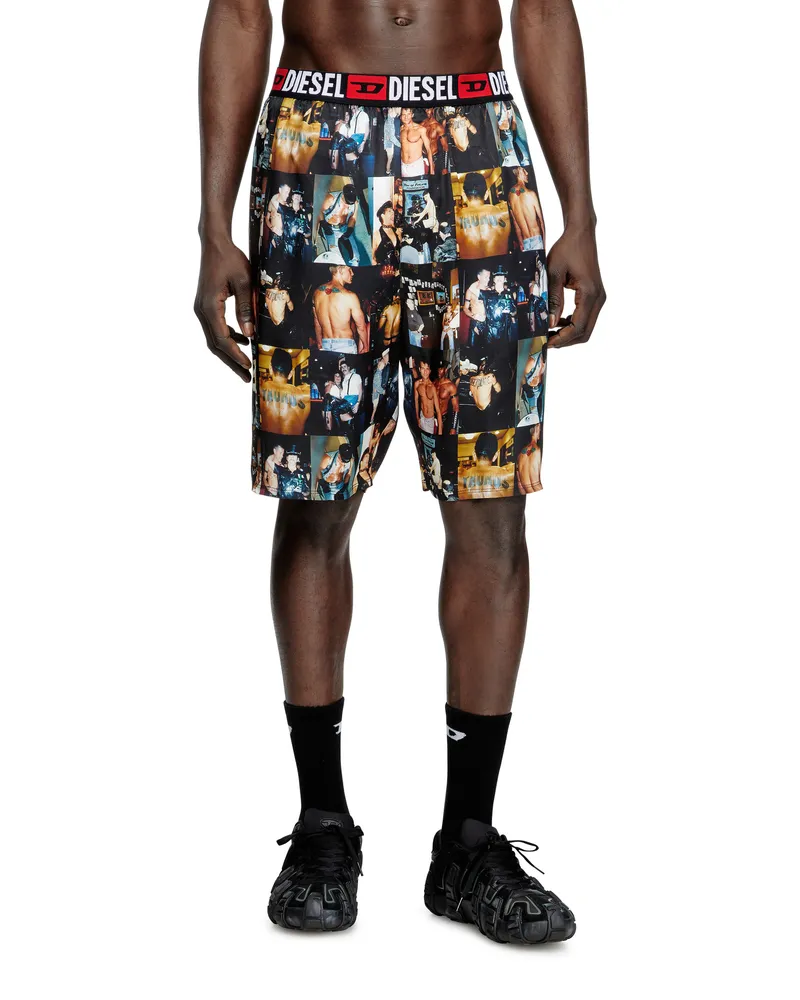 Diesel Shorts mit Grafik-Prints - Kurze Hosen - Unisex - Schwarz Schwarz