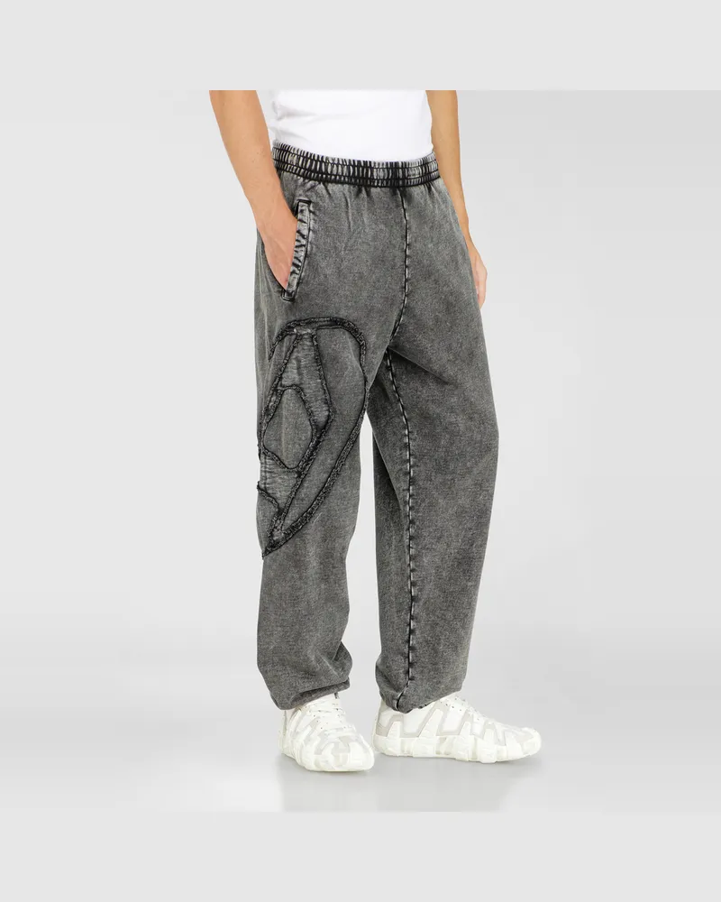 Diesel Jogginghose aus Bio-Baumwolle mit ovalem D-Patch - Hosen - Herren - Grau Grau