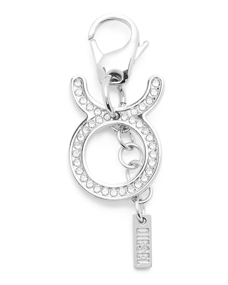 Diesel Metallischer Stier-Anhänger mit Strasssteinen - Charms und Schlüsselanhänger - Unisex - Silber Silber