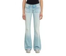 Bootcut Jeans Low Waist D-Hush, Hellblau, Reißverschluss