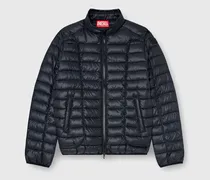 Biker-inspirierte Steppjacke mit tonalen Paspeln - Winterjacken - Herren - Schwarz