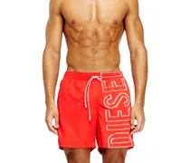 Badeshorts mit übergroßem Logoprint - Badeshorts - Herren - Rot