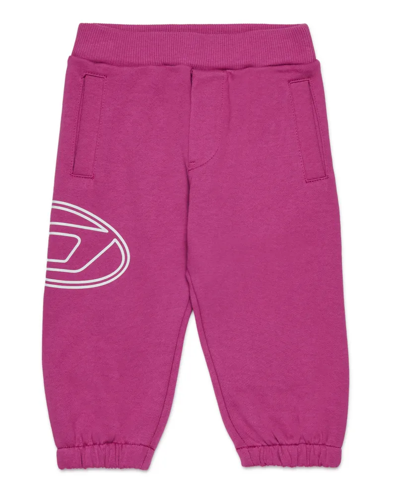 Diesel Baumwollhose mit Grafikdruck - Hosen - Unisex - Violett Violett