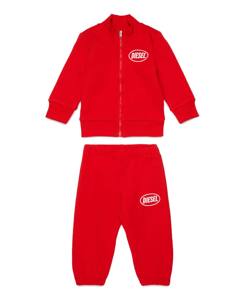 Diesel Sweat-Set mit Logoprint - Latzhosen - Unisex - Rot Rot