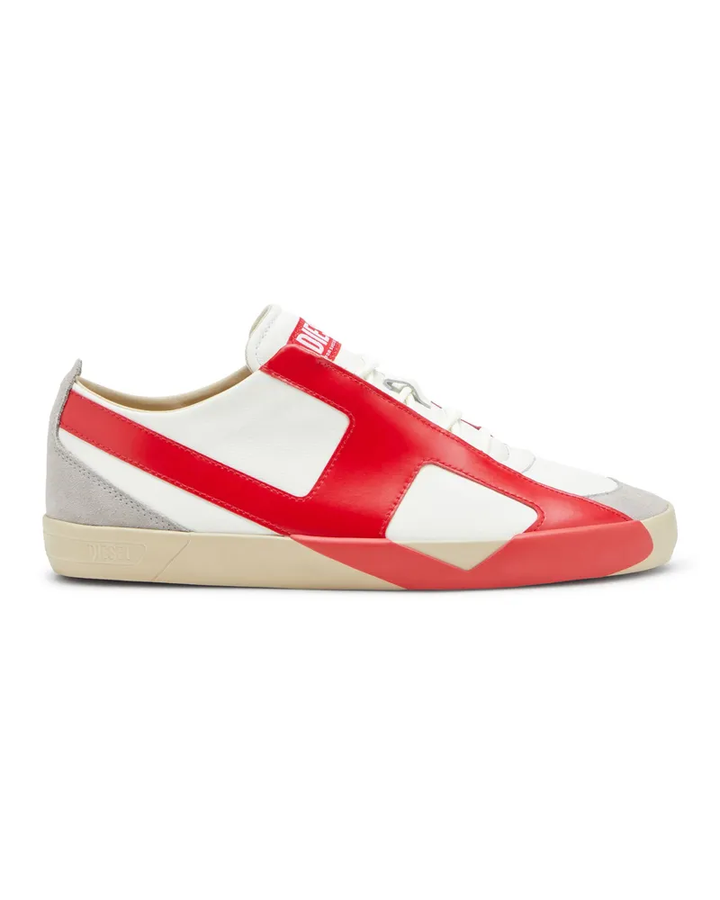 Diesel S-Slante-D-Sneaker aus Wildleder und Leder mit D-Logo - Sneakers - Herren - Bunt Bunt