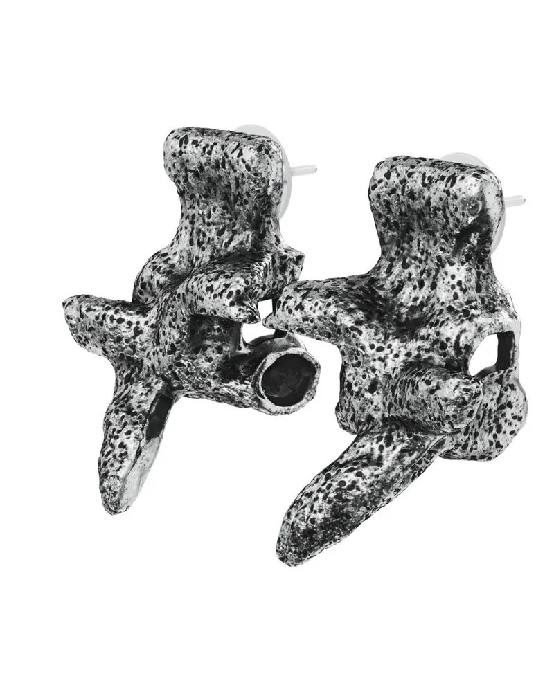 Diesel Ohrstecker in silberfarben mit Nieten - Ohrringe - Unisex - Grau Grau