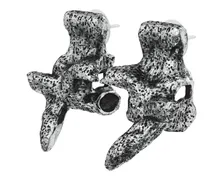 Ohrstecker in silberfarben mit Nieten - Ohrringe - Unisex - Grau