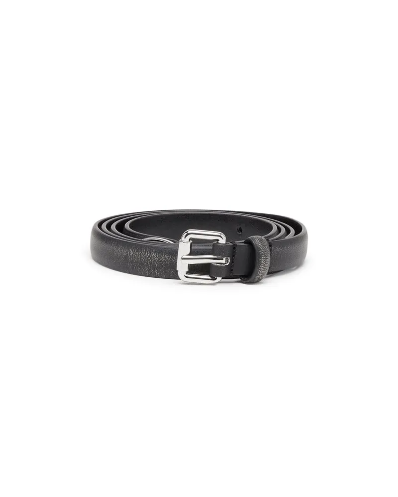 Diesel 1.4 cm Gürtel mit schmaler Schnalle - Gürtel - Damen - Schwarz Schwarz