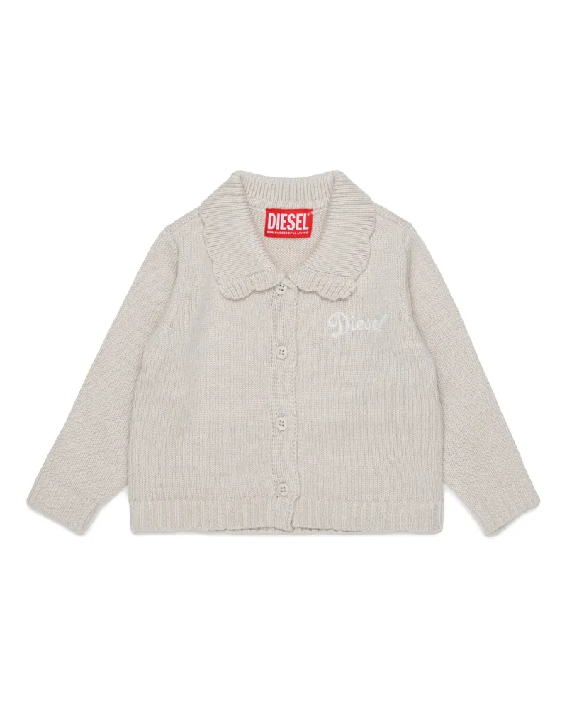 Diesel Cardigan mit Kaschmiranteil und Muschelkragen - Strickwaren - Damen - Weiss Weiss