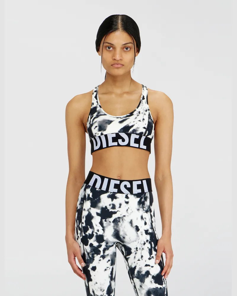 Diesel Sport-BH aus bedruckter Mikrofaser - BHs - Damen - Bunt Bunt