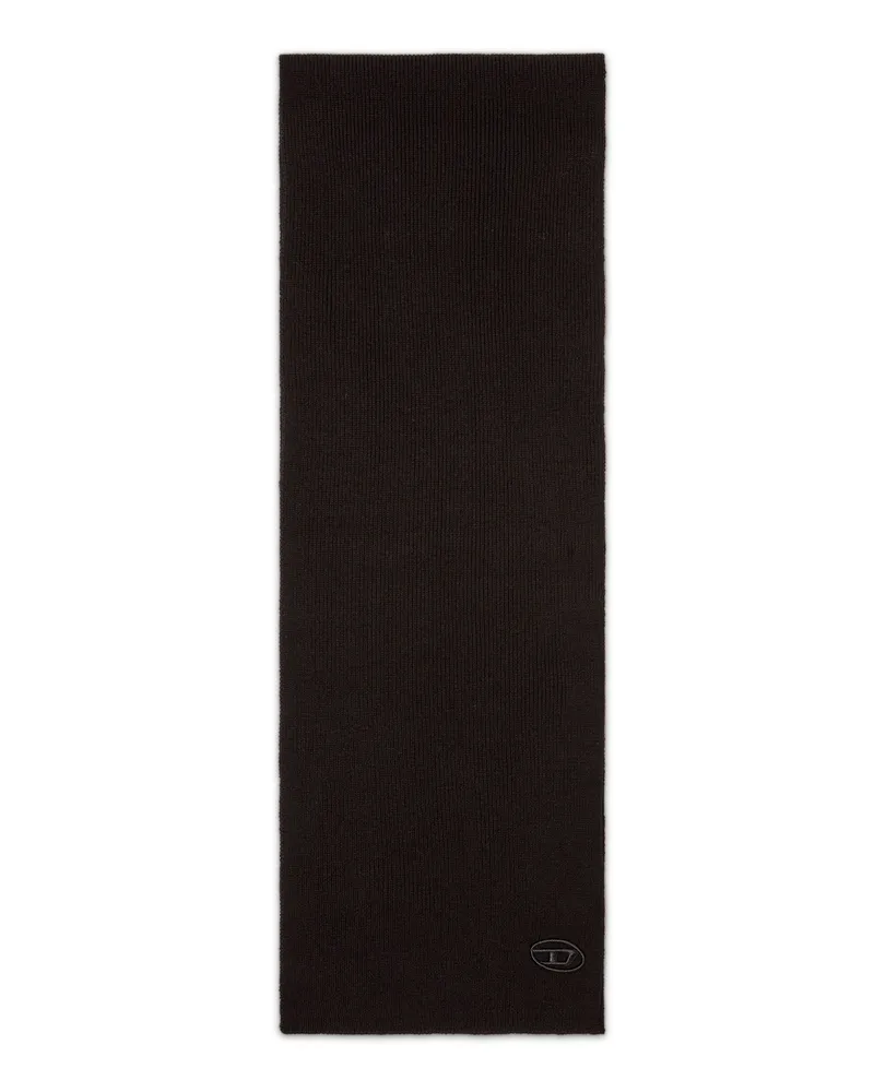 Diesel Gerippter Schal aus Wollmischgewebe - Schals - Unisex - Schwarz Schwarz