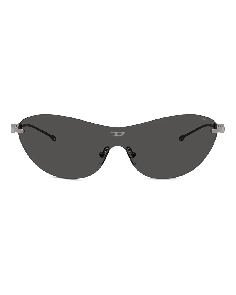 Diesel Ovale Sonnenbrille - Sonnenbrille - Unisex - Grau Grau