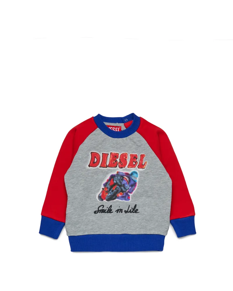 Diesel Baumwollpullover mit Grafikdruck - Sweatshirts - Herren - Bunt Bunt