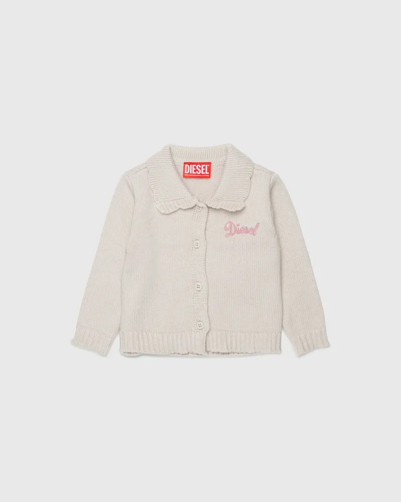 Diesel Cardigan mit Kaschmiranteil und Muschelkragen - Strickwaren - Damen - Weiss Weiss