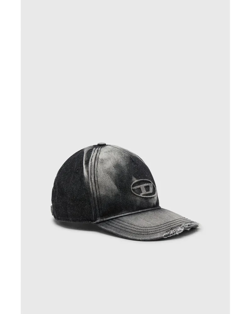 Diesel Basecap aus Destroyed-Denim - Hüte - Herren - Schwarz Schwarz