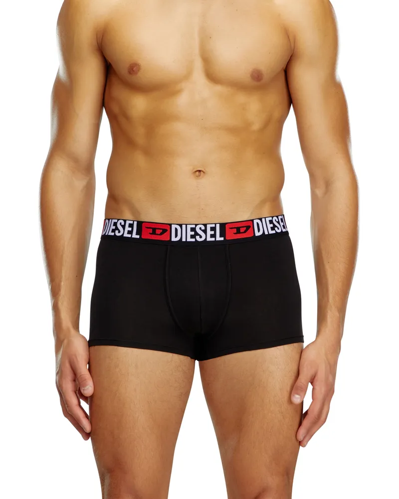 Diesel Retropants im Dreierpack mit umlaufendem Logo am Bund - Boxershorts - Herren - Schwarz Schwarz
