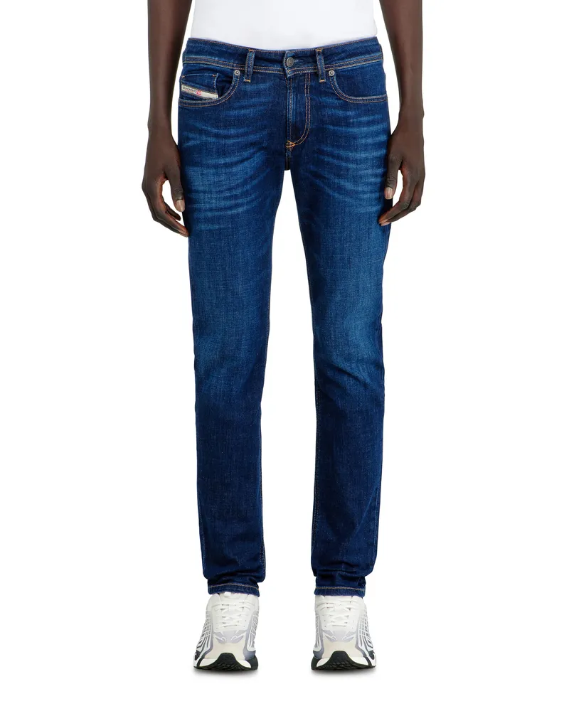 Diesel Skinny Jeans Low Waist 1979 Sleenker, Dunkelblau, Reißverschluss Blau