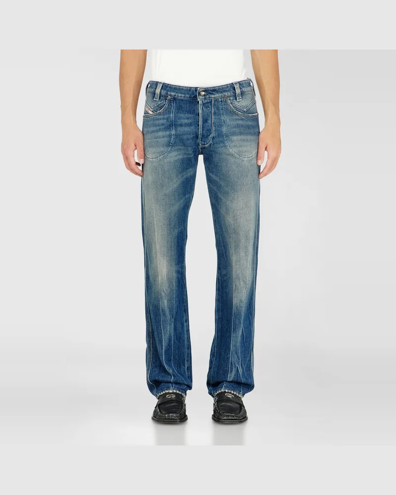 Diesel Regular Jeans Low Waist 1985 Larkee,, Knopfverschluss Blau