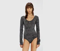 Rückenfreier Bodysuit mit utility-print - Bodys - Damen - Schwarz