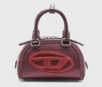 1DR Dome - Kleine-Umhängetasche aus Satin und Velours - Schultertaschen - Damen - Rot