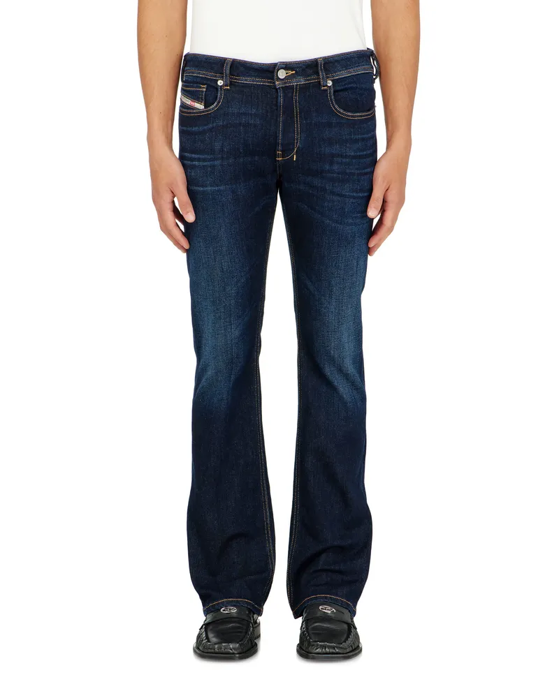Diesel Bootcut Jeans Low Waist 2007 Zatiny, Dunkelblau, Knopfverschluss Blau