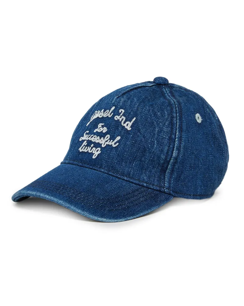 Diesel Denim-Baseballkappe mit Stickerei - Weitere Accessoires - Herren - Blau Blau