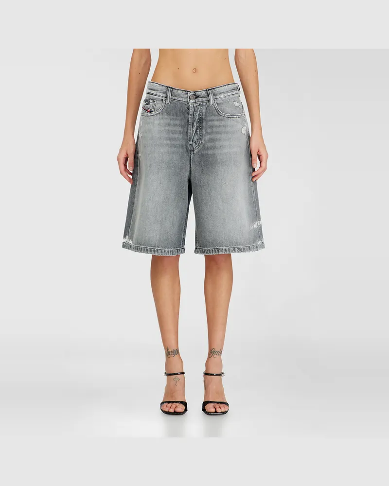 Diesel Jeansshorts mit ausgefransten Säumen - Kurze Hosen - Damen - Grau Grau