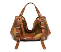 D-One-Medium Henkeltasche aus Patchwork-Leder - Handtaschen - Unisex - Braun