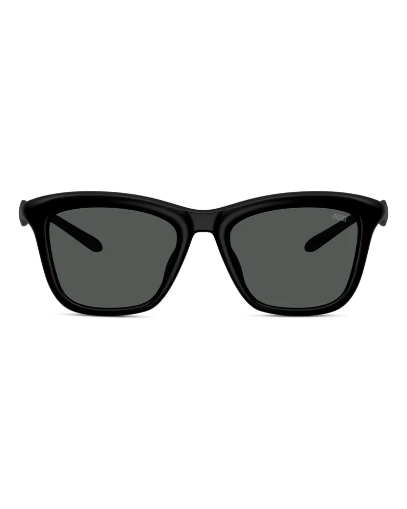 Diesel Eckige Sonnenbrille - Sonnenbrille - Unisex - Schwarz Schwarz
