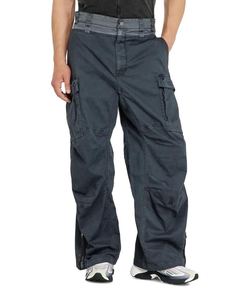 Diesel Cargo-Hose aus Baumwolle und Nylon - Hosen - Herren - Blau Blau