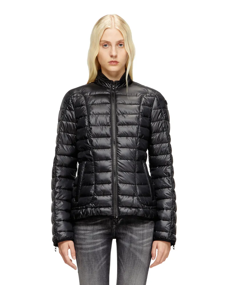 Diesel Steppjacke mit Biker-Details - Winterjacken - Damen - Schwarz Schwarz