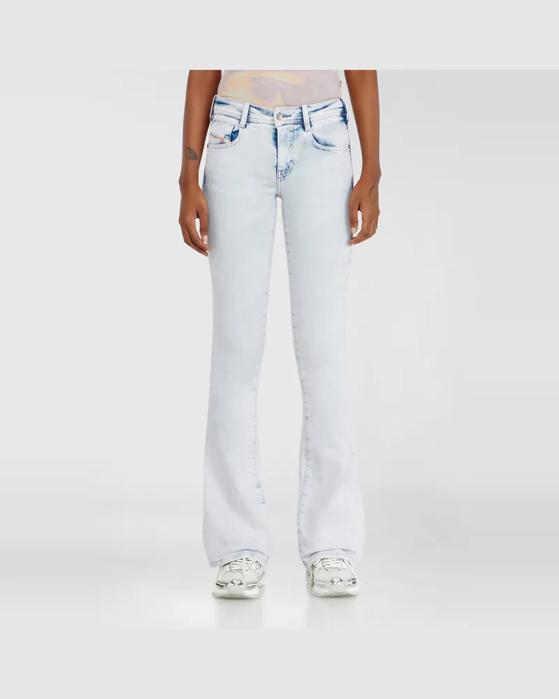 Diesel Bootcut Jeans Low Waist 1969 D-Ebbey, Farbig, Reißverschluss Blau